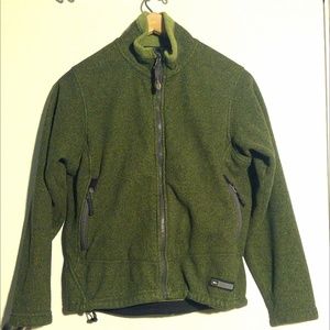 REI women's small green fleece zip-up